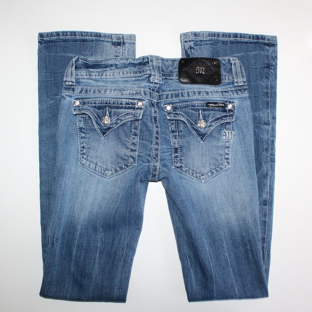 Miss Me Jeans Size 26 Boot Leg Rhinestone JP4009-4
